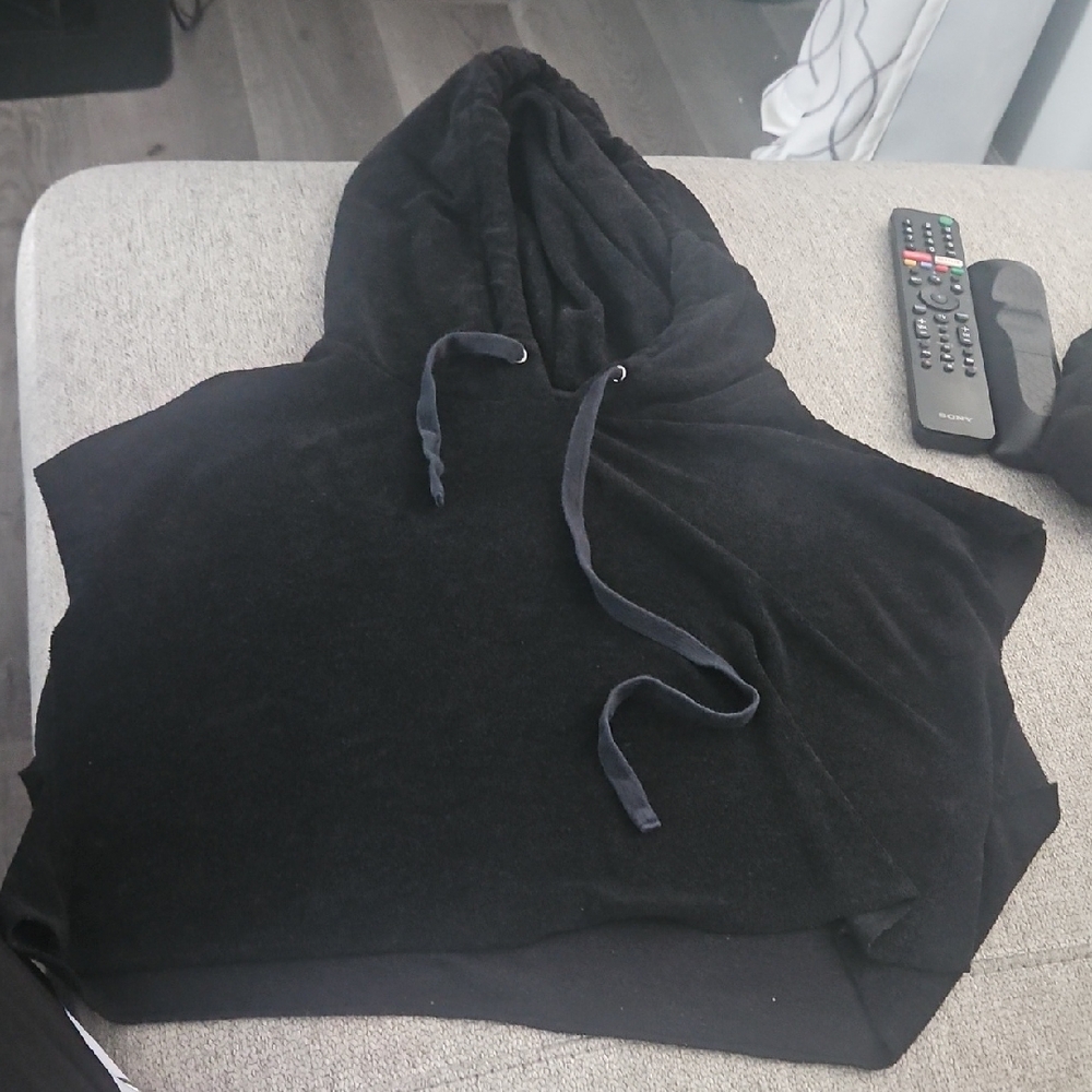 Womens Terrycloth Sleeveless Hoodie